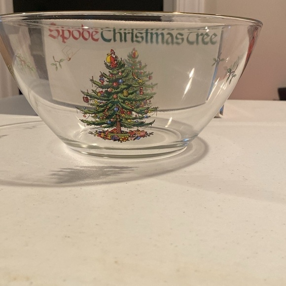 Spode glass salad bowl 9 inch - Picture 3 of 5